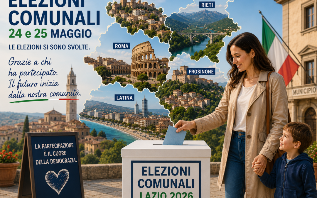 AMMINISTRATIVE: AFFLUENZA NEL LAZIO IN CALO
