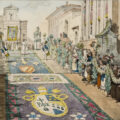 Infiorata di Genzano di Roma 2026 informazione Lazio provincia eventi InfoLazio24_cartolina-infiorata-genzano-antica_infioratadigenzano.it