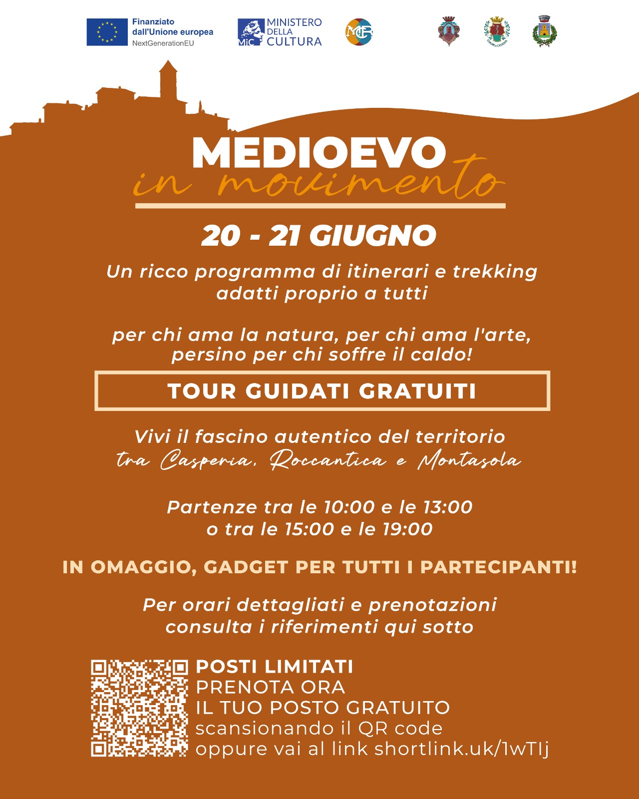 MEDIOEVO IN MOVIMENTO: ULTIMI POSTI PER VIVERE IL TERRITORIO TRA NATURA, BORGHI E ANTICHI SENTIERI