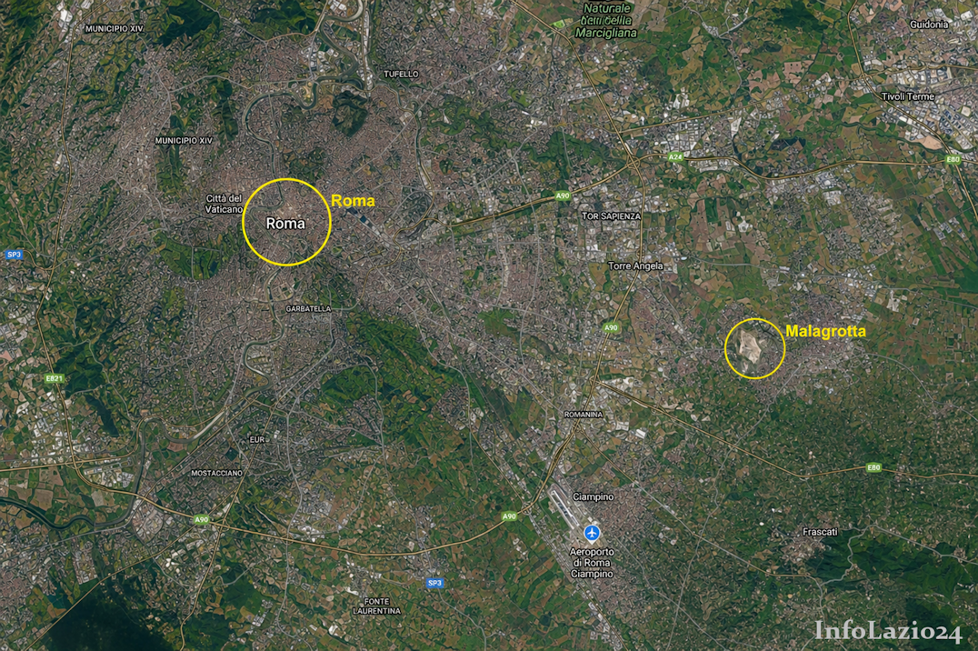 malagrotta discarica rifiuti sostenibile progetto rigenerazione green fotovoltaico storia incendi criminalità politica appalto informazione Lazio_InfoLazio24_MAPPA